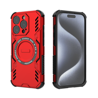 Funda Foxdock Para Iphone 15 Pro , Magnética, Resistente A Golpes, Con Soporte, Unisex, Carga Inalámbrica