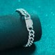 thumbnail image 2 of Pulseras de Moissanita de 6-7.5 Pulgadas para Hombre Color D VVS1 Pulseras de Plata Esterlina S925 con Diamantes Pulsera Cubana para Hombre, 2 of 7