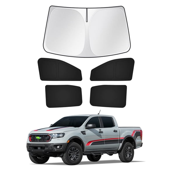 Parasoles Canvcle para Ford Ranger 2019-2026 5 Piezas Negro