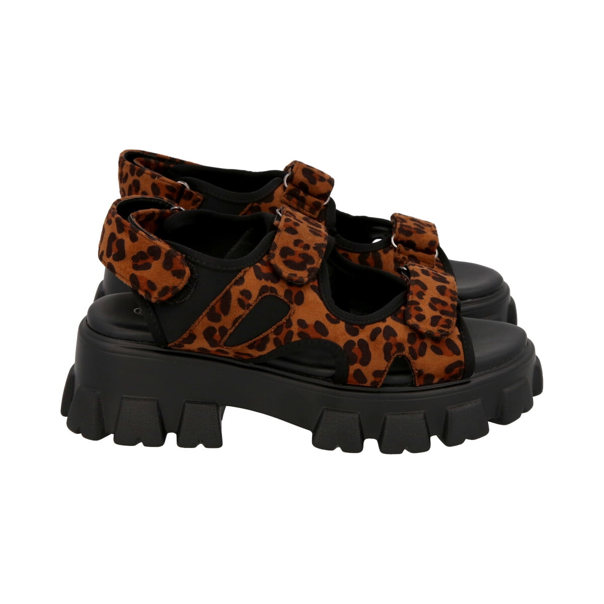 Sandalia Mujer Animal Print Plataforma Mixen Police
