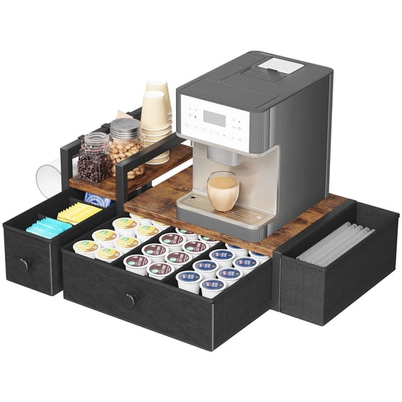 Organizador de Cajón para Cápsulas de Café Homeiju Capacidad 52 Marrón