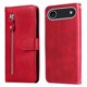 thumbnail image 5 of Funda tipo cartera para iPhone Air con bolsillo con cremallera y ranuras para tarjetas – Función de soporte Rojo, 5 of 5