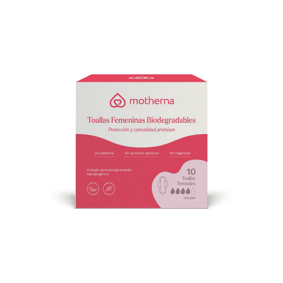 Toallas femeninas biodegradables Motherna Normal