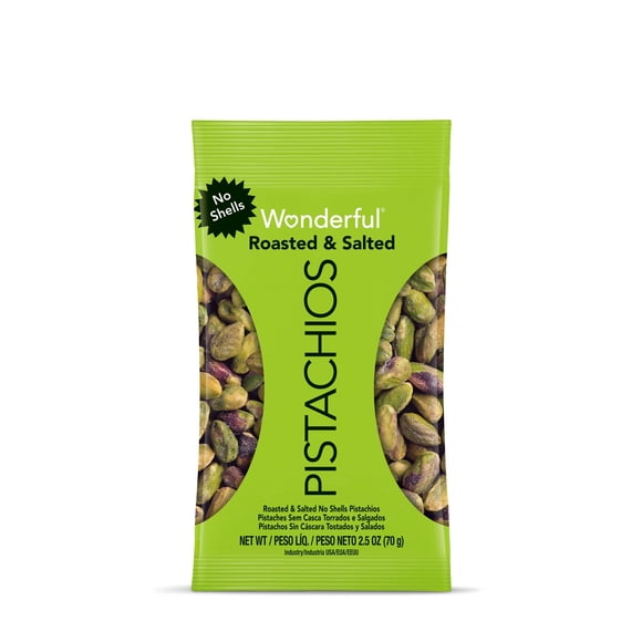 Pistachos Sin Cáscara Tostado Salado, 70g
