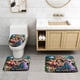thumbnail image 2 of Encanto Juego de 3 alfombras de baño de coral fleece: tapete de baño + alfombra de inodoro en forma de U + funda de tapa de inodoro en forma de O, 2 of 6