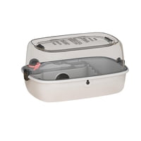 Magideal - Hábitat De Jaula Para Hámster Con Parte Superior Abierta, Jaula Acrílica Transpirable Para Animales Pequeños Para Ratas, Erizos, Planeadores Del Azúca Modelo Básico Gris