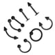 thumbnail image 4 of 8 Piezas Nariz Lengua de labios Ceja Tragus Piercing Body Jewelry 16g Negro, 4 of 5