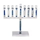 thumbnail image 1 of Menorah Gift Mark, 8 ramas de aluminio con incrustaciones azules y blancas, 1 of 2