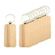 thumbnail image 4 of 10 Piezas En Blanco Llavero De Madera DIY Llaveros Estilo E 34x65mm, 4 of 5