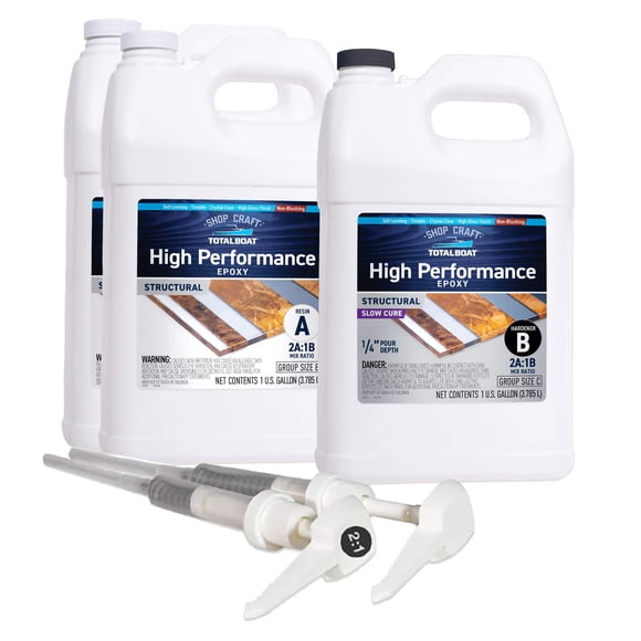 Kit de epoxi TotalBoat 11,35 L de curado lento, grado marino