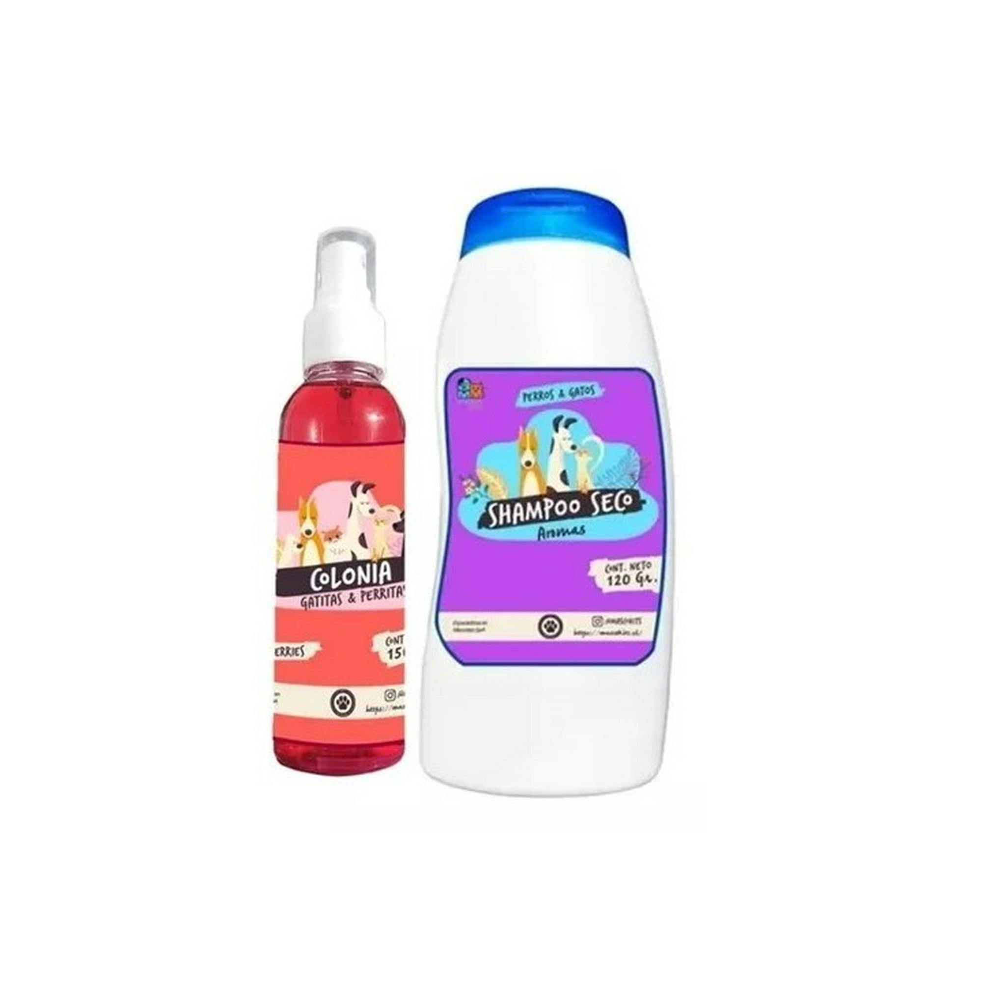Mascokits - Kit Para Perro Y Gato Shampoo Seco + Colonia Berries-fruitilicious