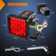 thumbnail image 2 of Funda LED para enganche de remolque, luz de freno, lente roja cuadrada, nilight, 2 of 9