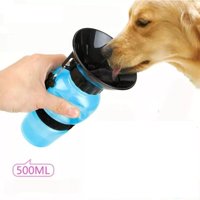 Defensor Forever - Botella De Agua De Paseo Para Mascotas 500Ml Azul