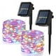thumbnail image 3 of Cadena de luces solares para exteriores, 10 m, 120 LED, colorida cadena de luces navideñas para exteriores, cadena de luces solares de alambre de cobre, 8 modos, impermeable, estrellas interiores par, 3 of 7