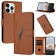 thumbnail image 1 of Funda Cartera Fibra de Carbono para iPhone 16 Pro Max con Soporte y Cierre Magnético Marrón, 1 of 6