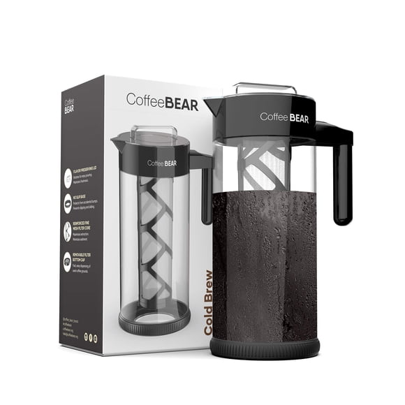 Cafetera Cold Brew COFFEE BEAR de vidrio borosilicato de 1,3 litros