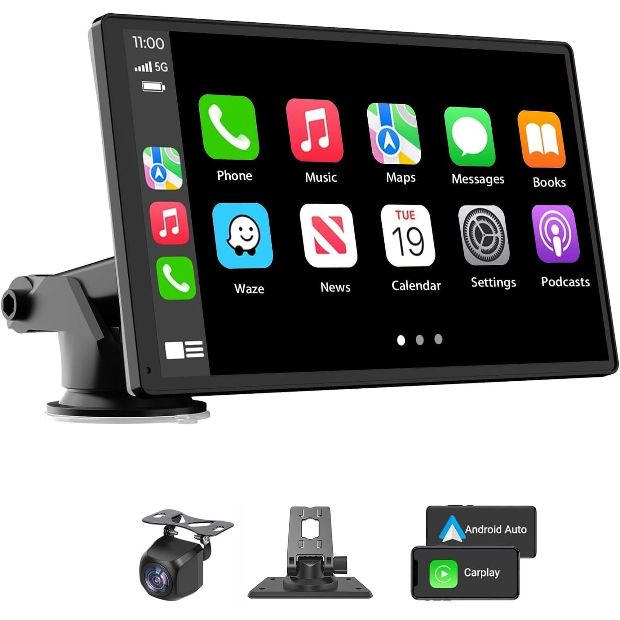 Pantalla Carplay Yongeid De 7 Pulgadas, Inalámbrica, Carplay Y Android Auto
