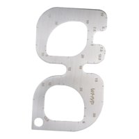 Bothyi - R Regla Calibre Diy Cuero Ángulo Redondo Regla Para Patrones Diseñadores