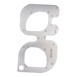 Bothyi - R Regla Calibre Diy Cuero Ángulo Redondo Regla Para Patrones Diseñadores