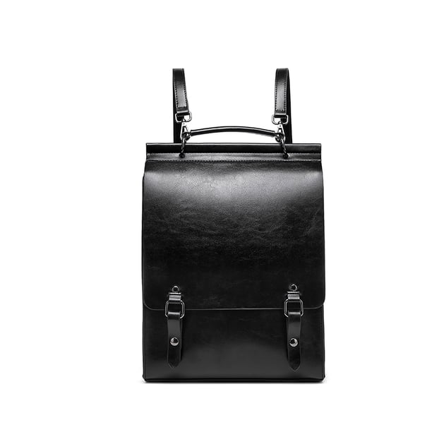 Burminsa Vintage Cowhide Genuine Leather Backpack For Women 2024 Trend Designer Travel School Bags A4 Work Female Shoulder Bags