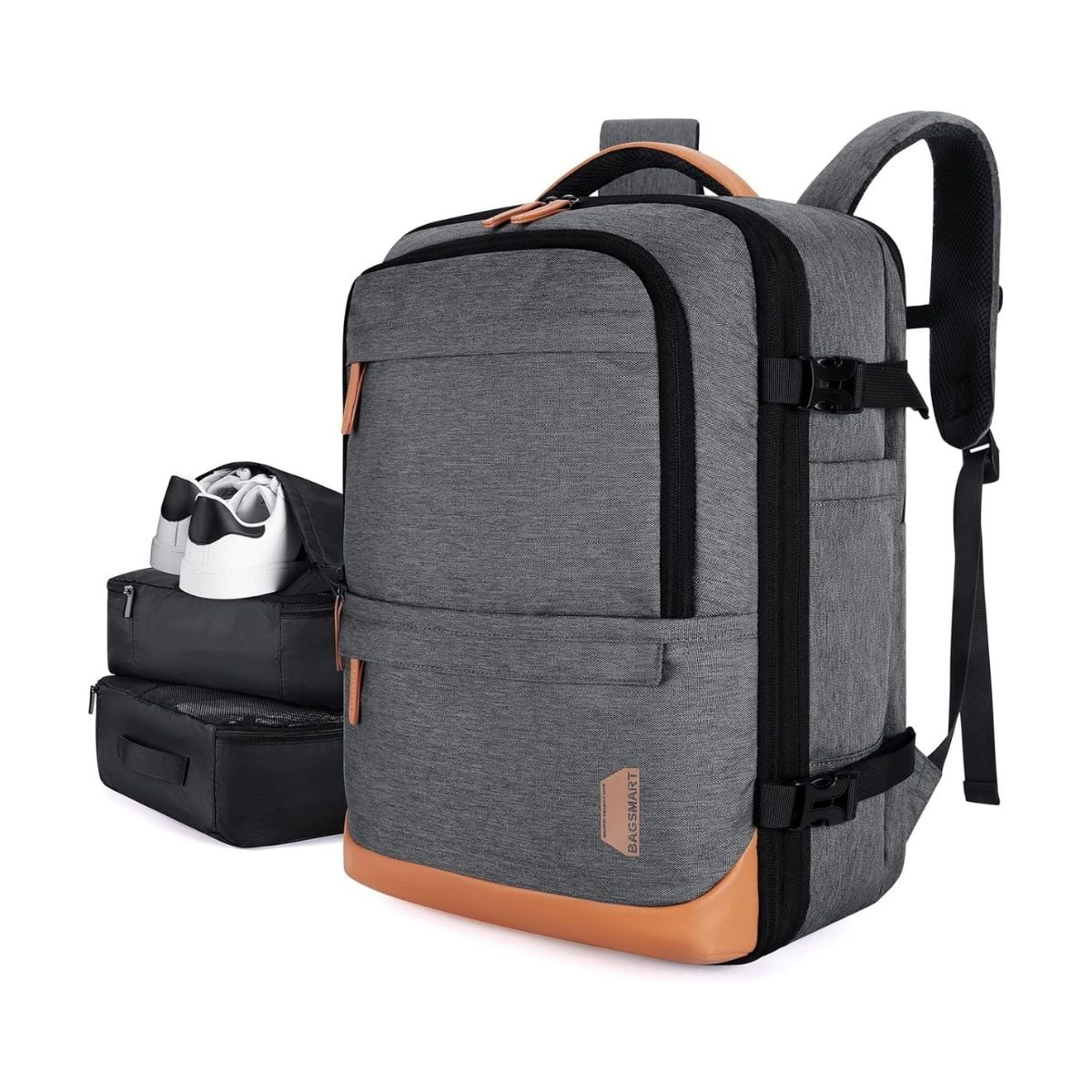 Bagsmart Mochila Falco 30 L - 40 L Expandible + 3 Organizadores Gris