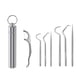 thumbnail image 1 of Juego de palillos de dientes portátiles, reutilizables, de acero inoxidable, con soporte para picnics y acampadas al aire libre., 1 of 5