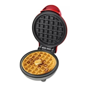 Total Click - Mini Maquina Para Waffles Antiadherente 500W Roja R591 Raf