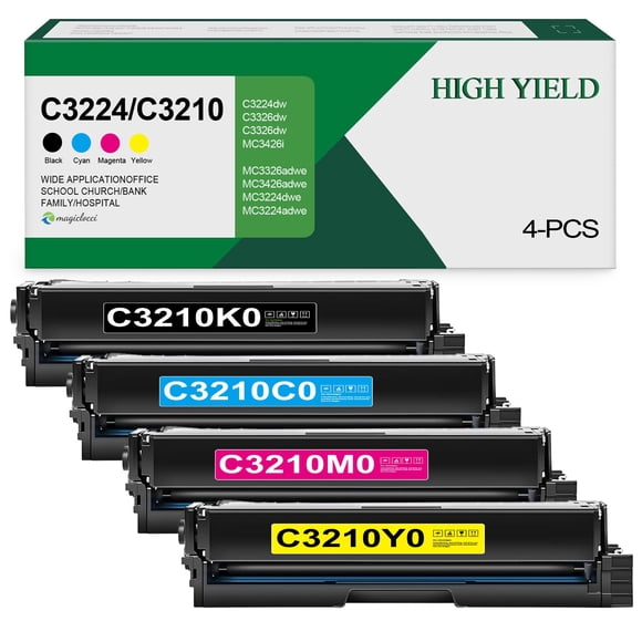 Cartucho de tóner de 4 paquetes de alto rendimiento para Lexmark C3224 C3326 C3426