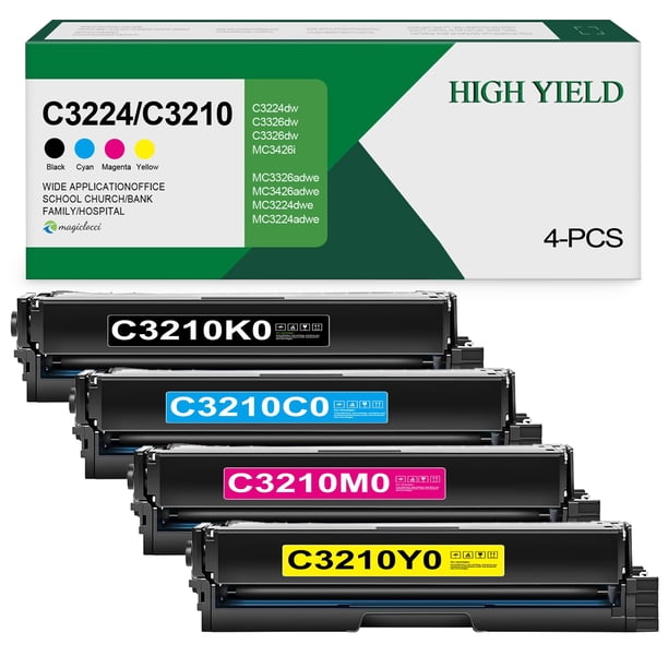 Cartucho de tóner de 4 paquetes de alto rendimiento para Lexmark C3224 C3326 C3426