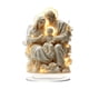 thumbnail image 1 of Ornamento de la Santísima Familia acrílica con colección 2D base, decoración del hogar de regalo, decoración de escritorio de mesa de mesa ligera para Estilo B, 1 of 5