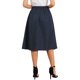 thumbnail image 3 of INSPIRE CHIC Faldas plisadas para mujeres vintage de línea A de cintura alta faldas midi casuales de negocios S azul marino, 3 of 6