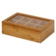 thumbnail image 3 of Caja de té Oceanstar TB1323 de bambú de 30 cm con 8 compartimentos, 3 of 4