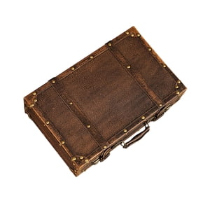 Magideal - Decoración De Maleta Vintage De Madera, Adorno De Pecho De Madera, Baúl De Viaje Retro, Cofre De Almacenamiento Antiguo Para Recuerdo, Decoración Del S