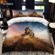 thumbnail image 1 of x1871 Bed SheetsMotorcycle Rider Bed Duvet Cover Set Calico Twin Size Comforter Cover Bedding Set Soft Polyester Quilt Cover 3-Piece Bedding Set (1 Duvet Cover + 2 Pillow Shams) nj1871, 1 of 5