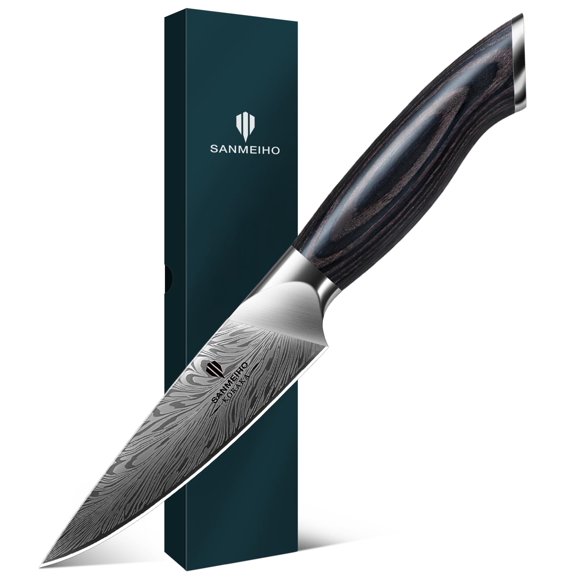 Cuchillo de Pelar SANMEIHO 10 cm Acero en Polvo 63 HRC