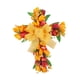 thumbnail image 3 of Corona De Flores Artificiales Corona De Puerta De Tulipán Festival De Pared Corona De Cruz De Pascua Amarillo, 3 of 5