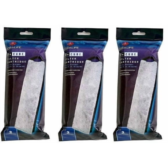 Cartucho de filtro Coralife BioCube, paquete de 6 (paquete de 3 x 2)