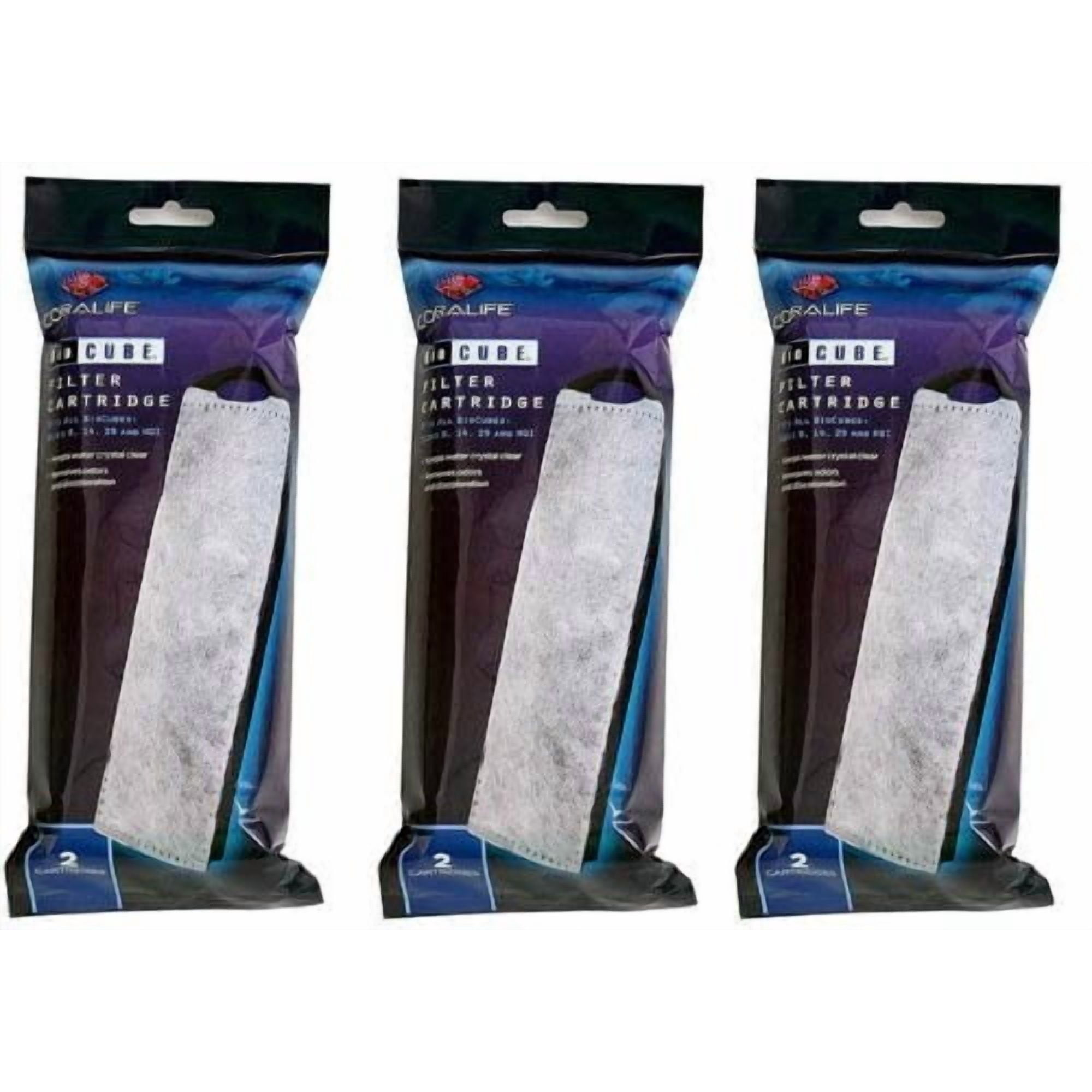 Cartucho de filtro Coralife BioCube, paquete de 6 (paquete de 3 x 2)