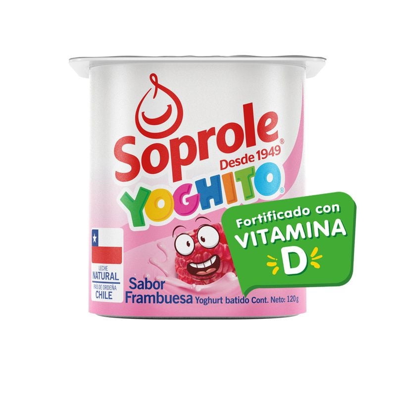Yoghurt Batido Sabor Frambuesa Pote 120 g Soprole
