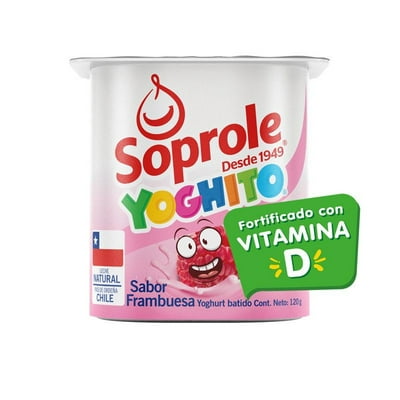 Yoghurt Batido Sabor Frambuesa Pote 120 G Soprole