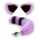 thumbnail image 1 of Sexy Fox Tail Anal Plug Cute Cat Ears Headbands Set Nipple Clip Neck Collar Metal Butt Plug Couple Cosplay For Adult Sex Toys, 1 of 3