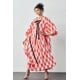thumbnail image 2 of Saronite Vestido con Mangas Abullonadas, Cuello Redondo, Corte Ajustado, Bolsillos Laterales, Color Naranja (para Mujer), 2 of 5