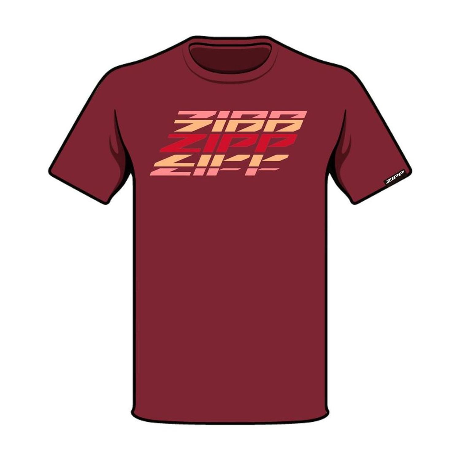 Rockshox - Polera Zipp Manga Corta Z2206 Burdeos
