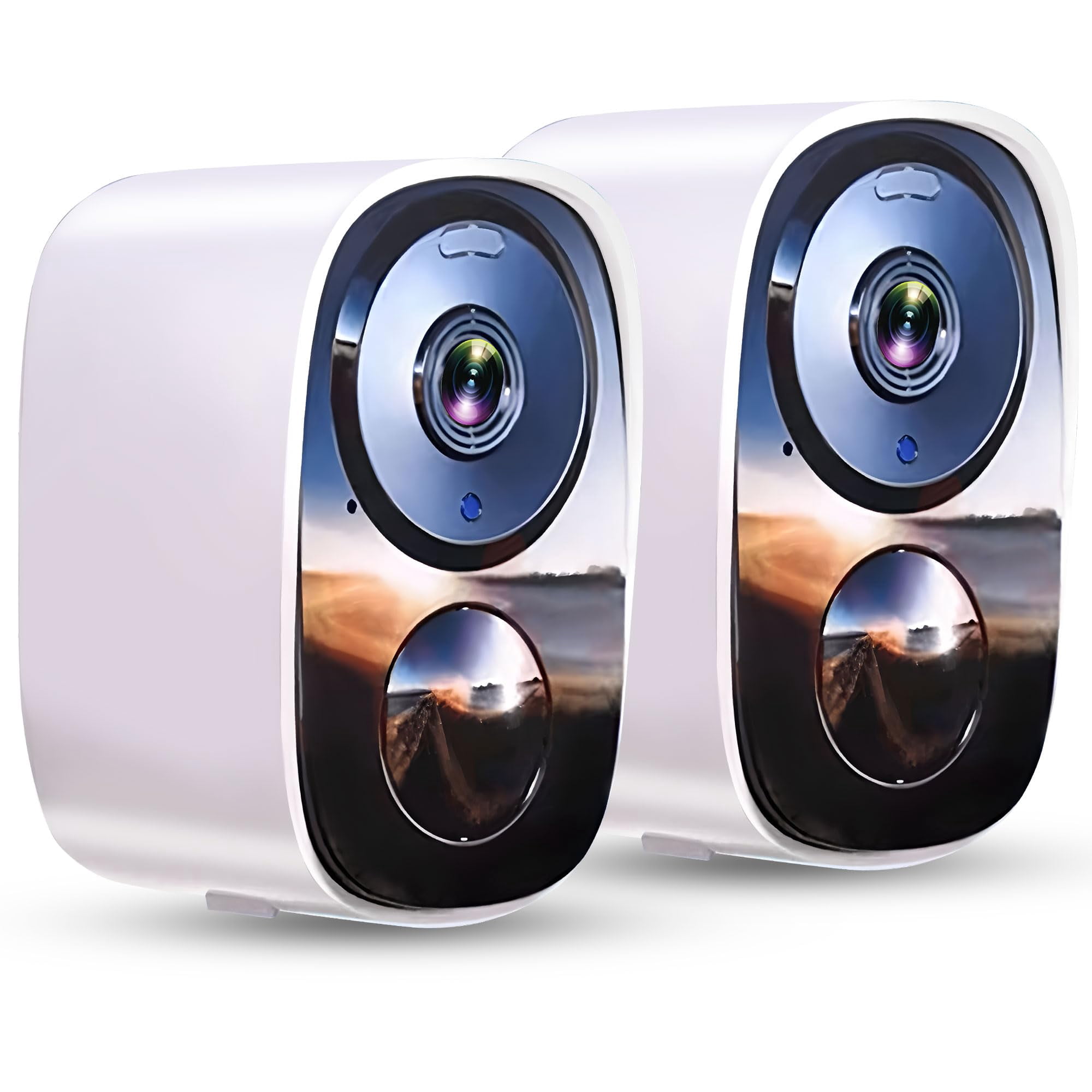 Cámaras De Seguridad Hitellarcam Inalámbricas Para Exterior 2k (paquete De 2)
