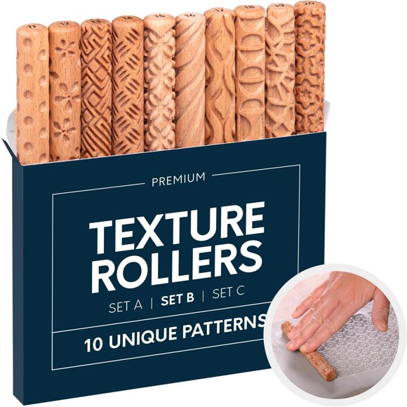 Rodillos de Textura para Arcilla Byllstore - Juego de 10 - 13 cm