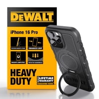 Funda Para Teléfono Dewalt Con Anillo Magnético Giratorio De 360° Para Iphone 16 Pro Max