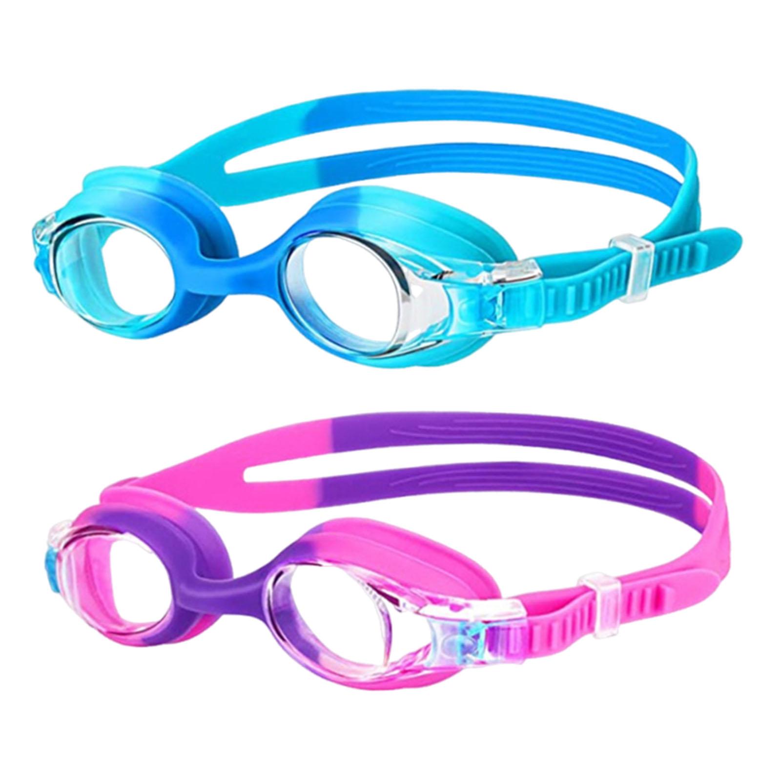 Magideal - 2 Gafas De Natación Para Niños, Ajustables, Impermeables, A Prueba De Fugas, Ligeras, Antivaho, Para Deportes Acuáticos, Para Niños Y Niñas.