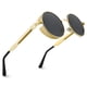 thumbnail image 2 of 1 par de gafas de sol polarizadas para hombre, protección UV, estilo gótico redondo para mujer, montura circular de metal., 2 of 8