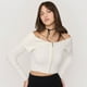 thumbnail image 3 of Chaleco Mujer Off Shoulder Full Zipper Ecru Corona, 3 of 5