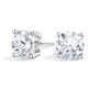 thumbnail image 1 of Pendientes de botón Anbamahong de moissanita y plata de ley 925 con baño de oro blanco 18K, 1 of 8